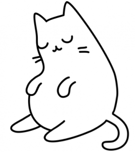 Illustration of a fat cat