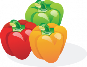 Illustration of bell peppers