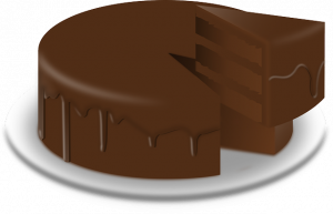 Illustration of chocolate cake