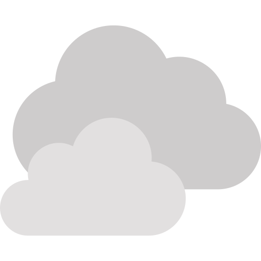 An icon showing two grey clouds