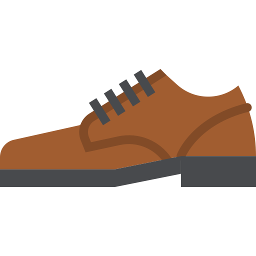 An icon showing a brown male shoe
