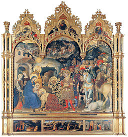 A painting by Gentile da Fabriano, L'adorazione dei Magi