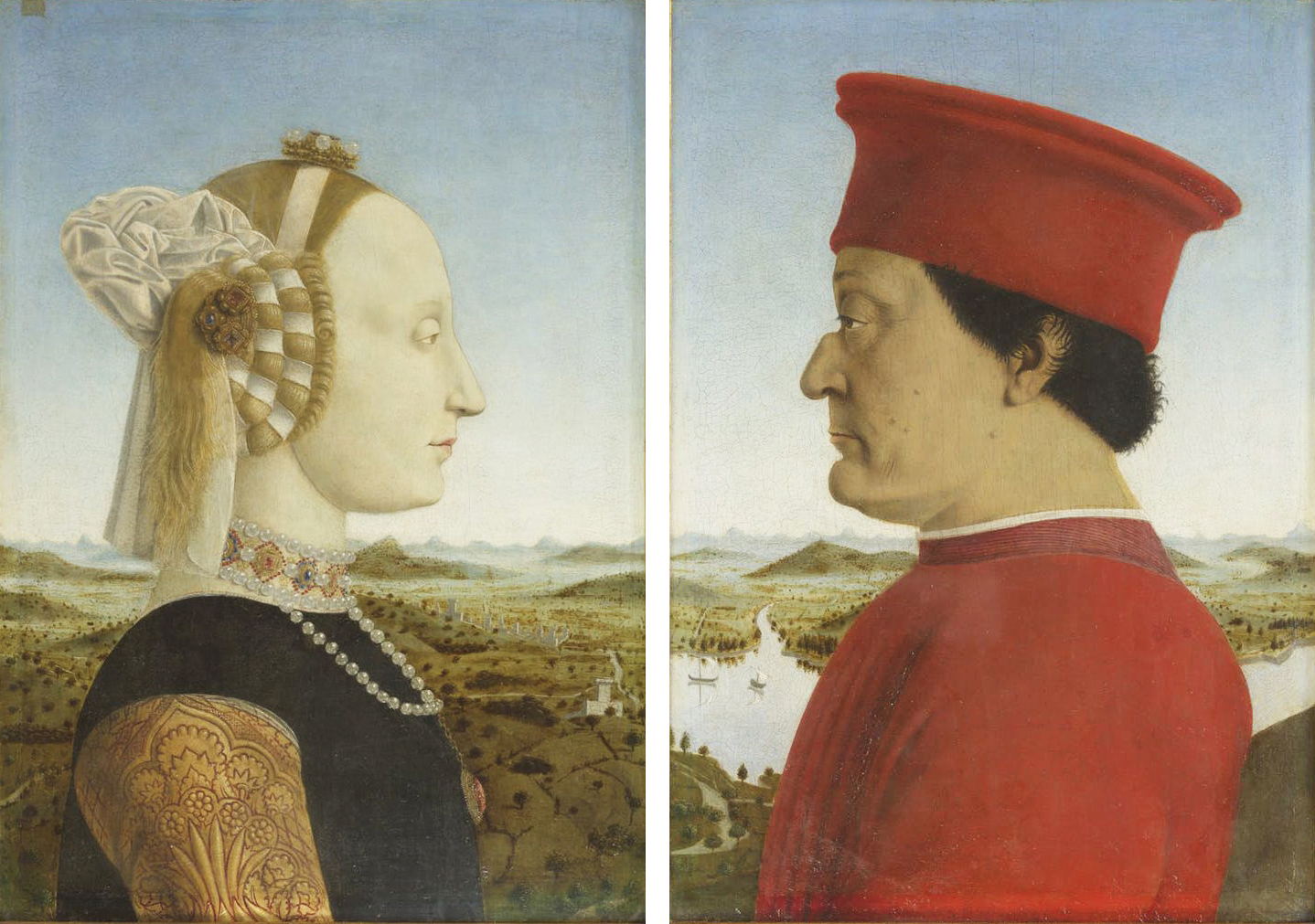 Duchi di Urbino, a painting by Piero della Francesca