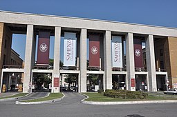 Entrance to Sapienza University in Rome, Italy