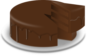 Illustration of chocolate cake