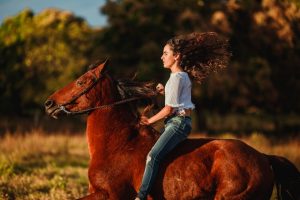 Person riding a horse