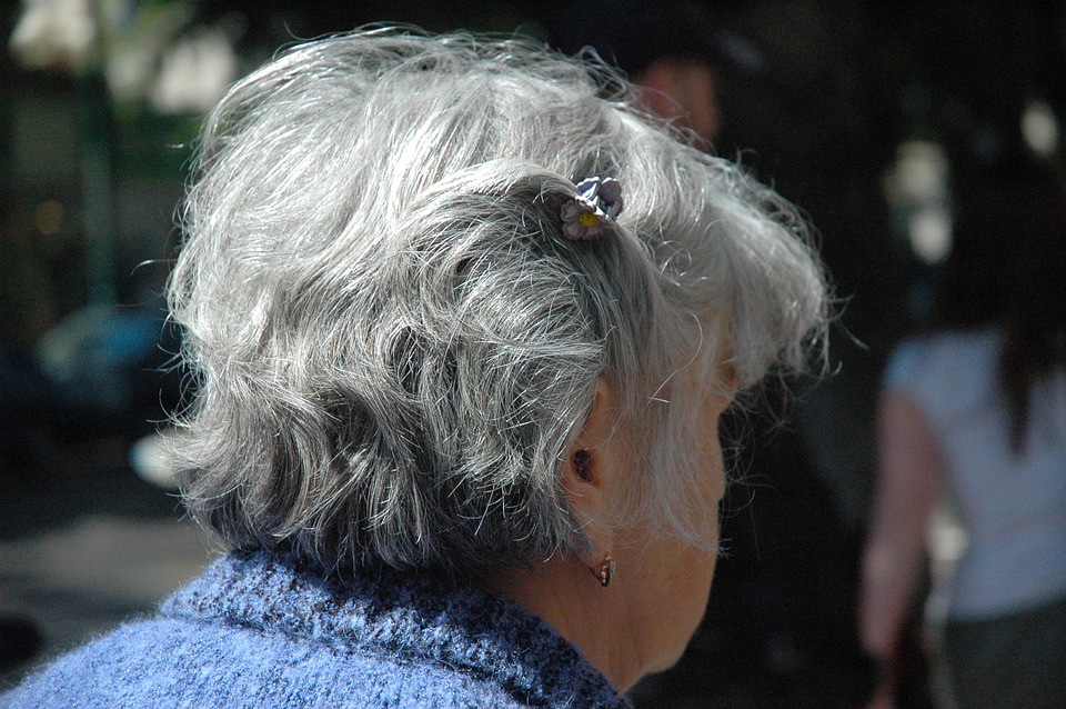 Person with short, grey hair