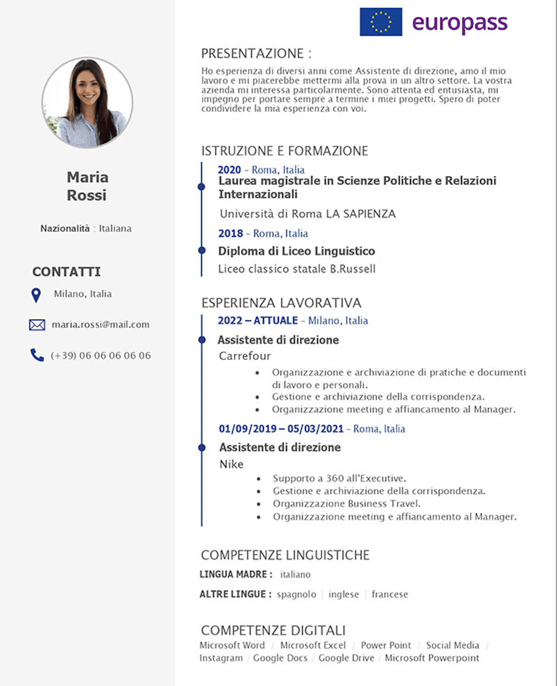 Picture of the European Curriculum Vitae