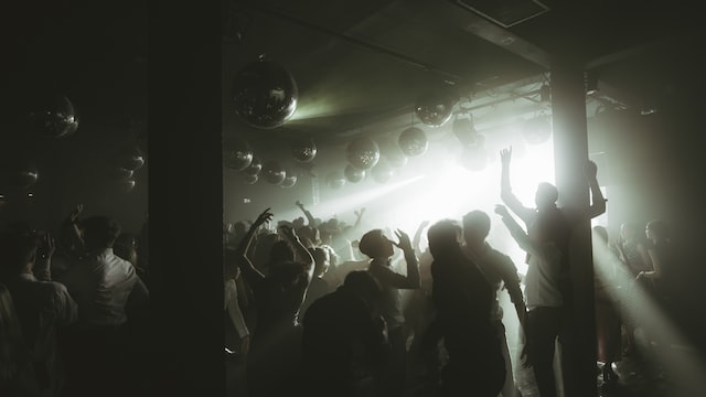 People dancing in a disco