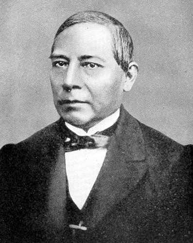 Black and white portrait of Benito Juarez.