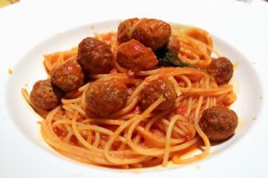 Spaghetti and meatballs