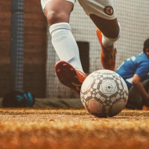 Person playing soccer